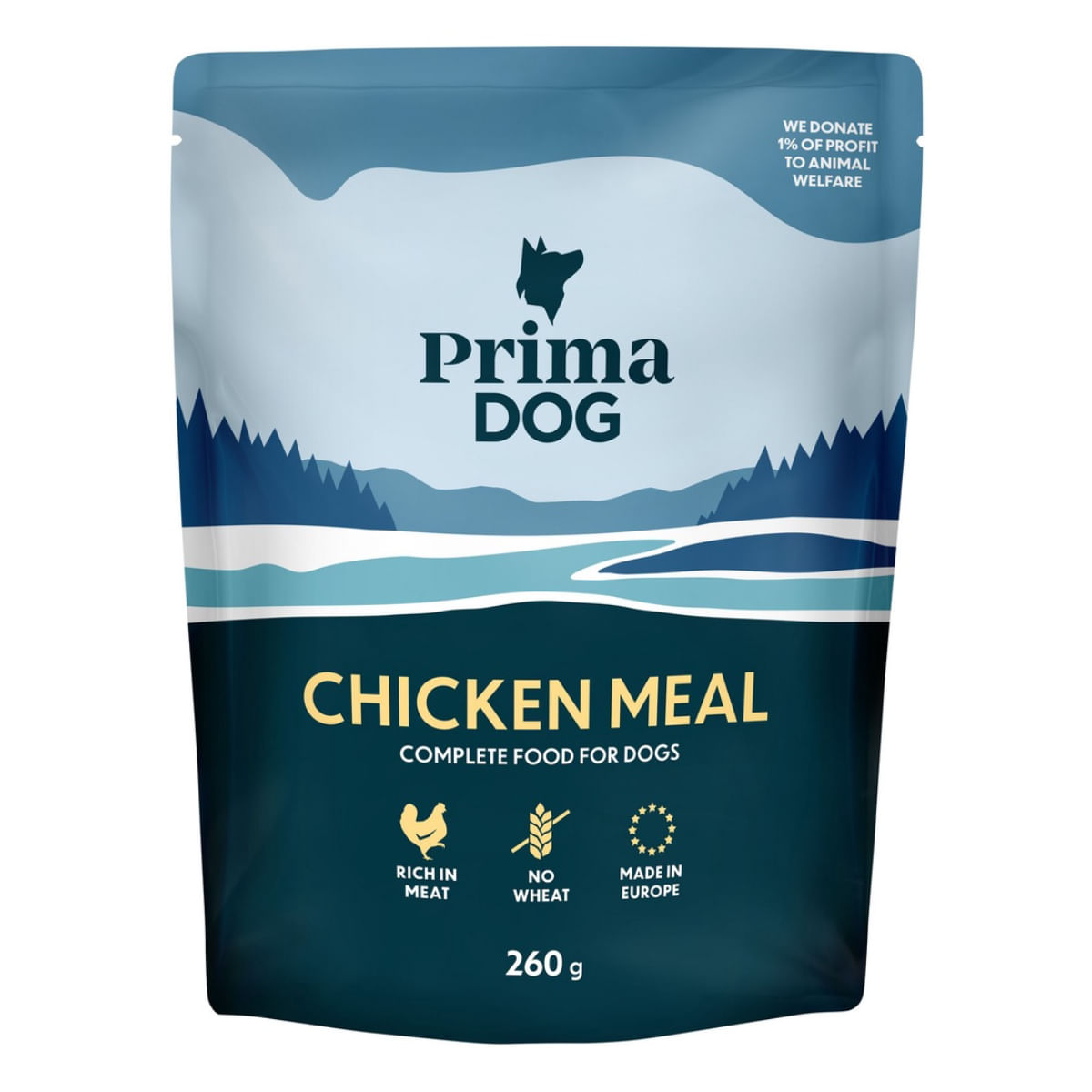 PRIMA DOG Meal, XS-XL, Pui, plic hrană umedă câini, (în aspic), bax, 260g x 12buc