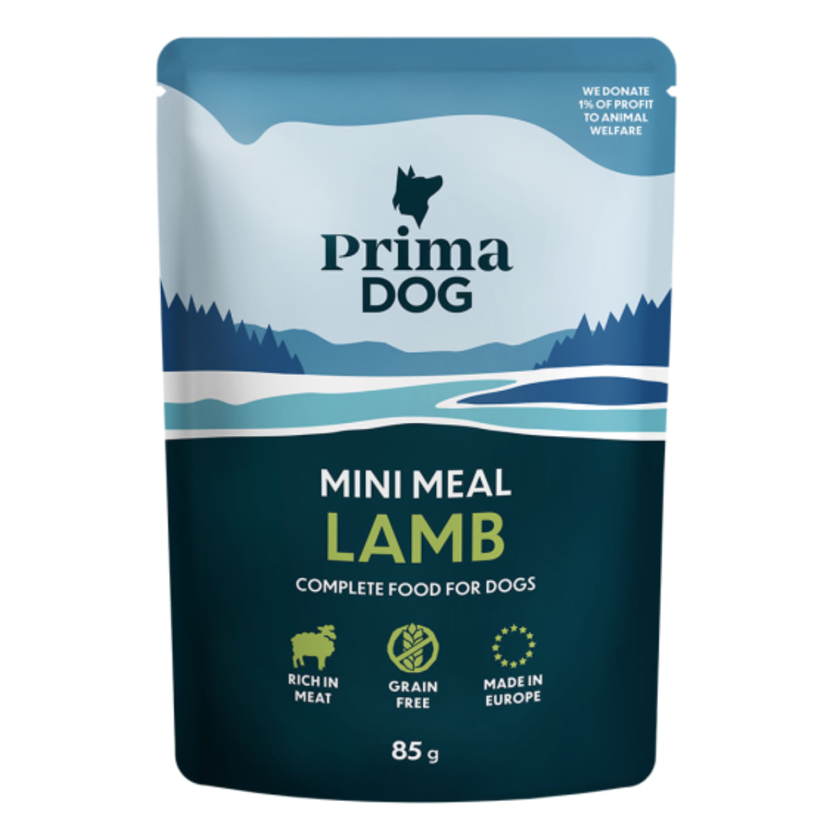 PRIMA DOG Mini Meal, XS-XL, Miel, plic hrană umedă fără cereale câini, (în sos), bax, 85g x 24buc