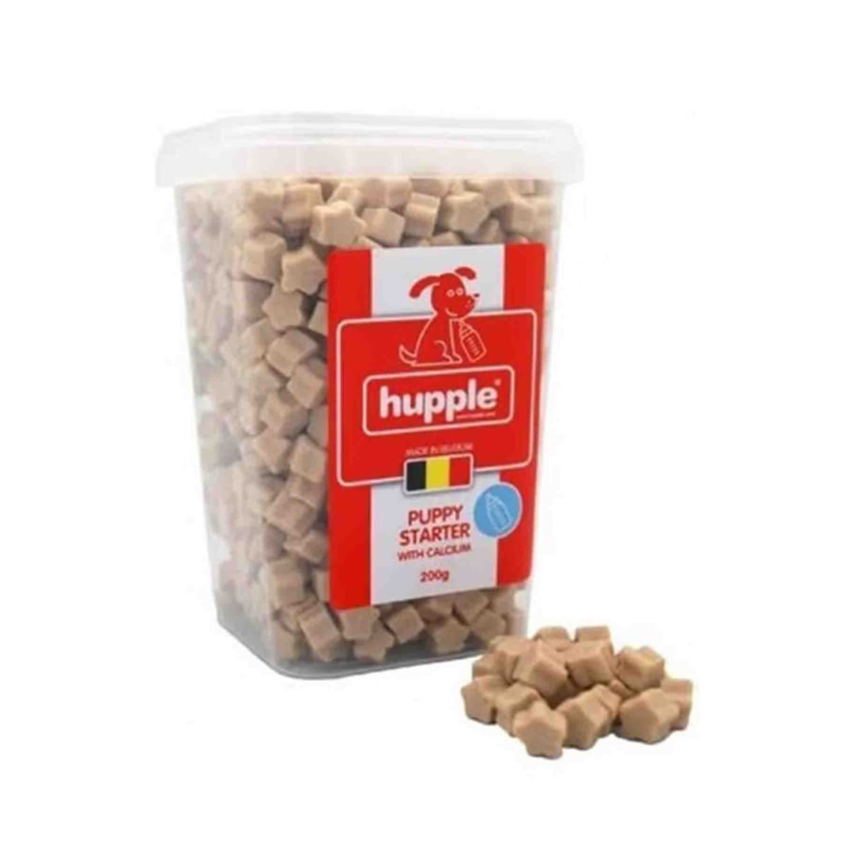 HUPPLE Puppy Starter cu Calciu , XS-XL, Carne, cutie recompense câini junior, 200g