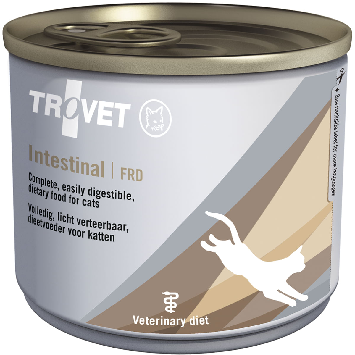 TROVET Intestinal FRD, Pui, dietă veterinară, conservă hrană umedă pisici, sistem digestiv, (pate), 200g