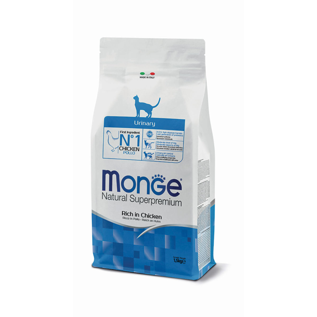 MONGE Natural Superpremium Urinary, Pui, hrană uscată pisici, 1.5kg