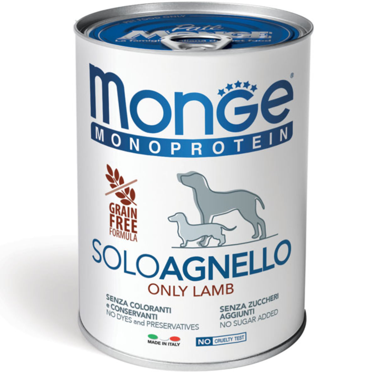 MONGE Monoprotein, XS-XL, Miel, conservă hrană umedă monoproteică fără cereale câini, (pate), 400g