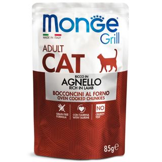 MONGE Grill, Miel, plic hrană umedă fără cereale pisici, (în aspic), 85g