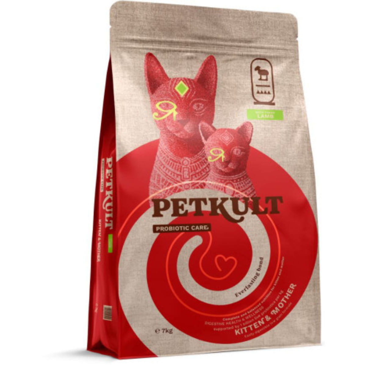 PETKULT Probiotic Care Kitten & Mother, Miel, hrană uscată pisici junior, sistem digestiv, 7kg