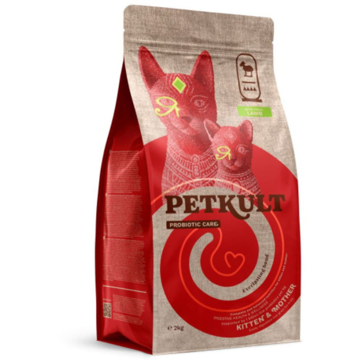 PETKULT Probiotic Care Kitten & Mother, Miel, hrană uscată pisici junior, sistem digestiv, 2kg - 1 | YEO