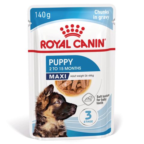 ROYAL CANIN Maxi Puppy, hrană umedă câini junior, (în sos), bax, 140g x 10buc