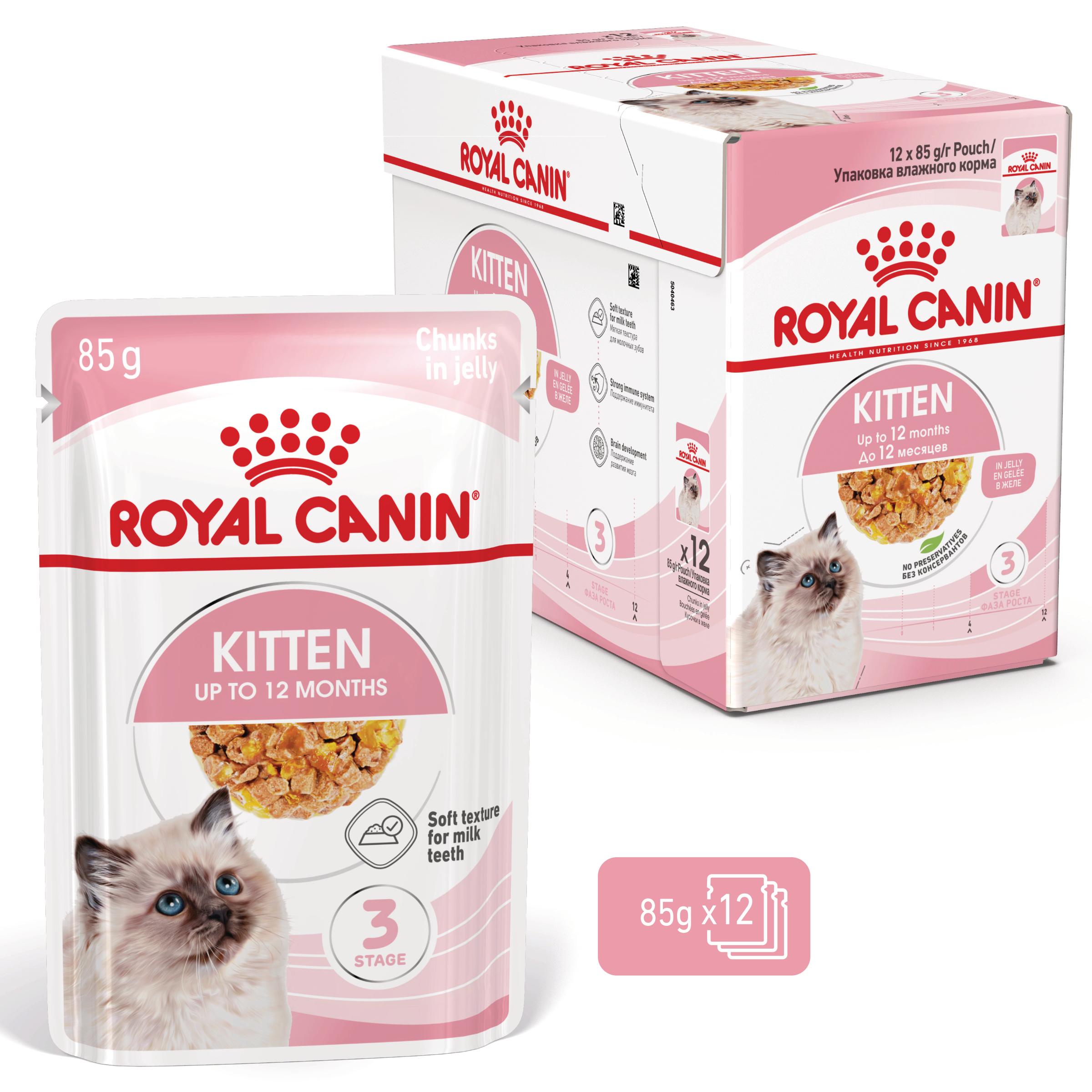 ROYAL CANIN Kitten, hrană umedă pisici, (în aspic), bax, 85g x 12buc