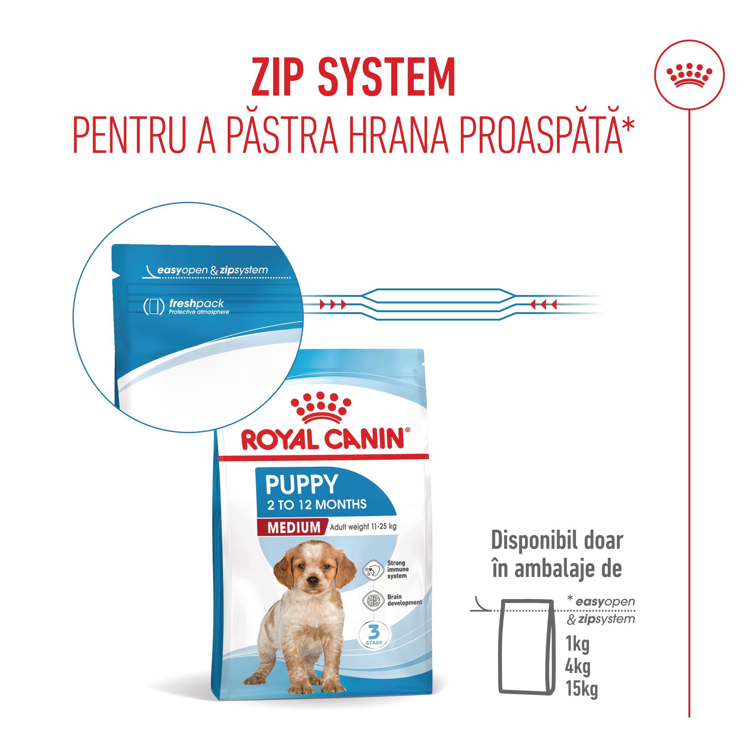 ROYAL CANIN Medium Puppy, hrană uscată câini junior, 15kg