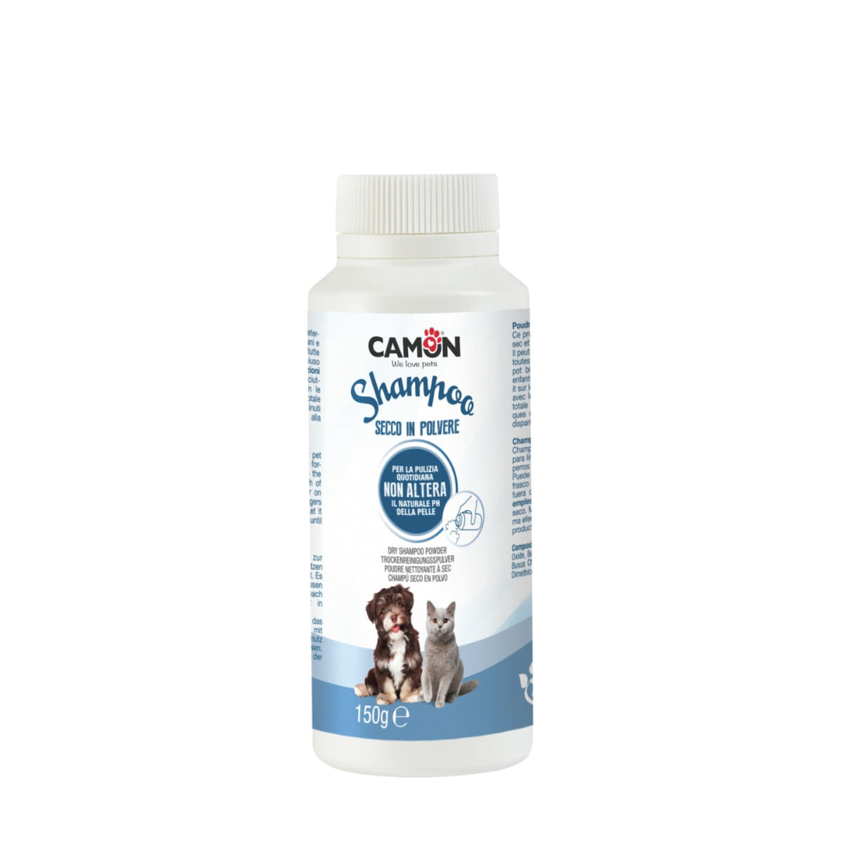 CAMON Spray Dry Shampoo, șampon pudră câini și pisici, fără clătire, Fresh, 150g - 1 | YEO