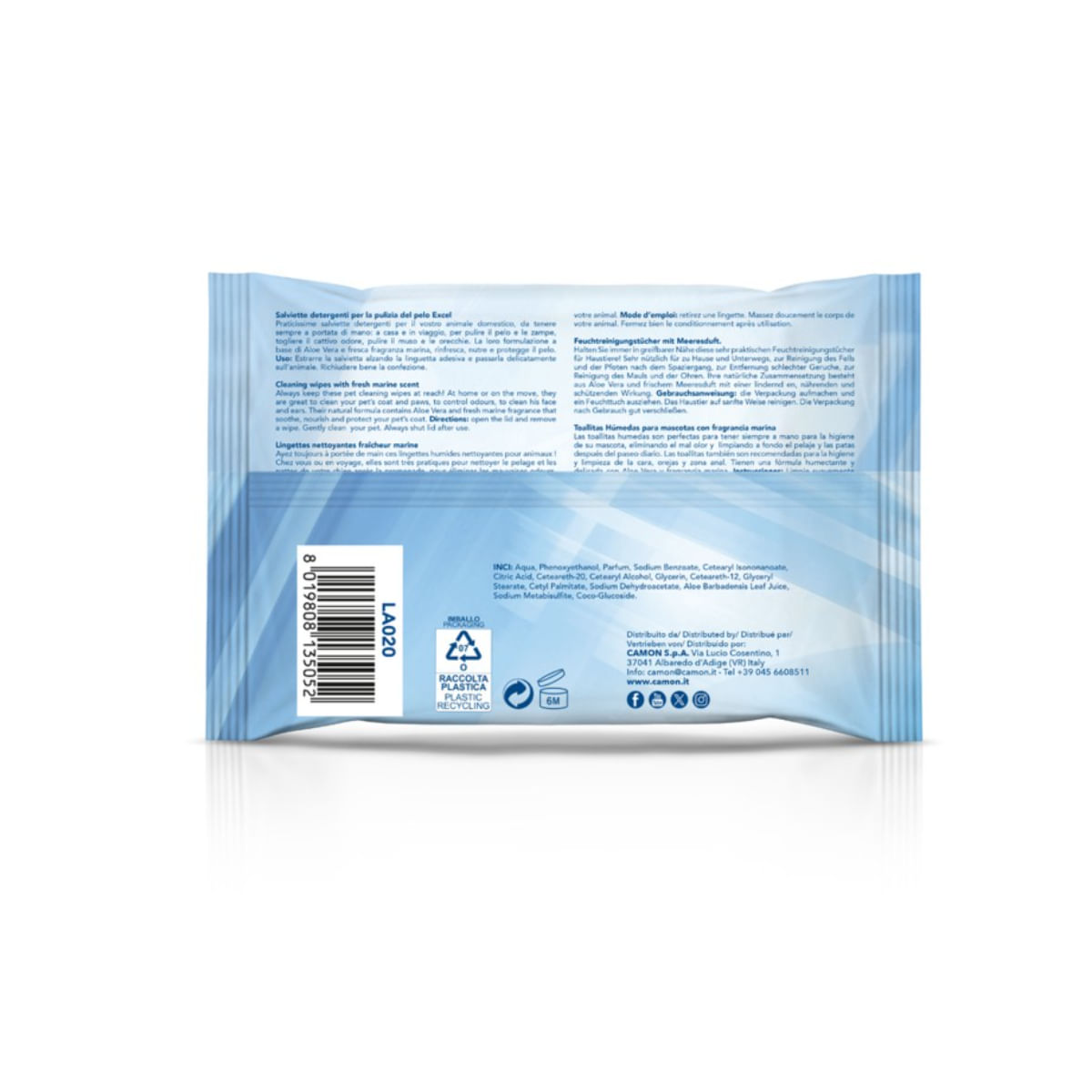 CAMON Excel, șervețele umede câini și pisici, Ylang-Ylang, 40buc - 2 | YEO