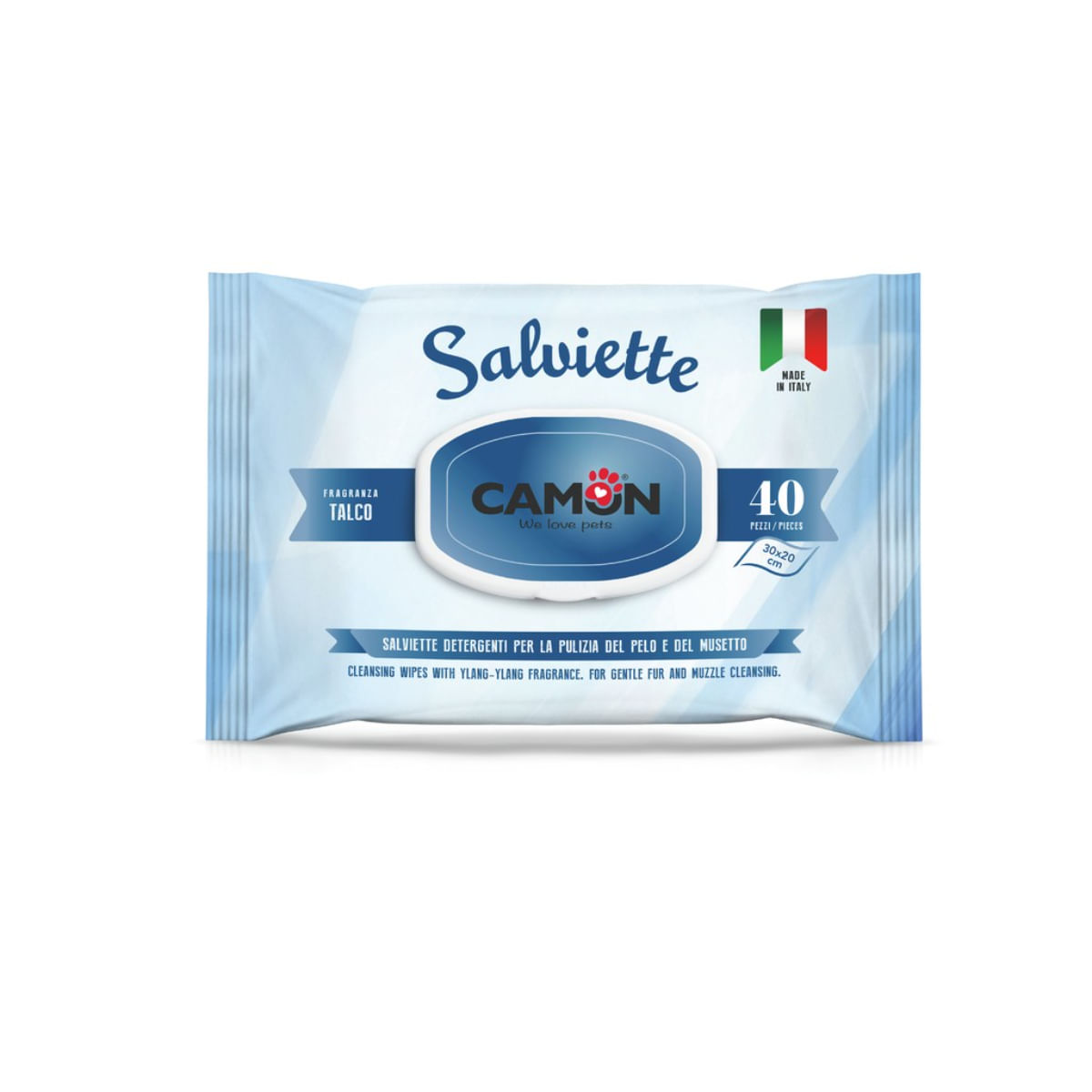 CAMON, șervețele umede câini, Talc CAMON, șervețele umede câini și pisici, Talc, 40buc - 1 | YEO