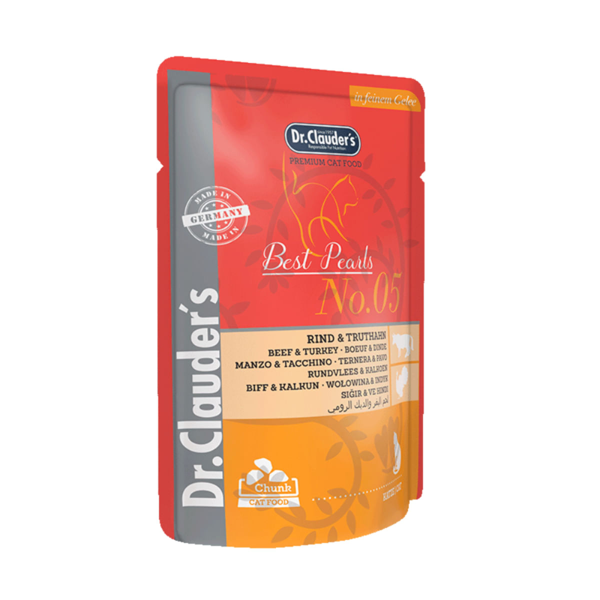 DR. CLAUDER\'S, Vită și Curcan, plic hrană umedă pisici, (în aspic), 100g - 1 | YEO