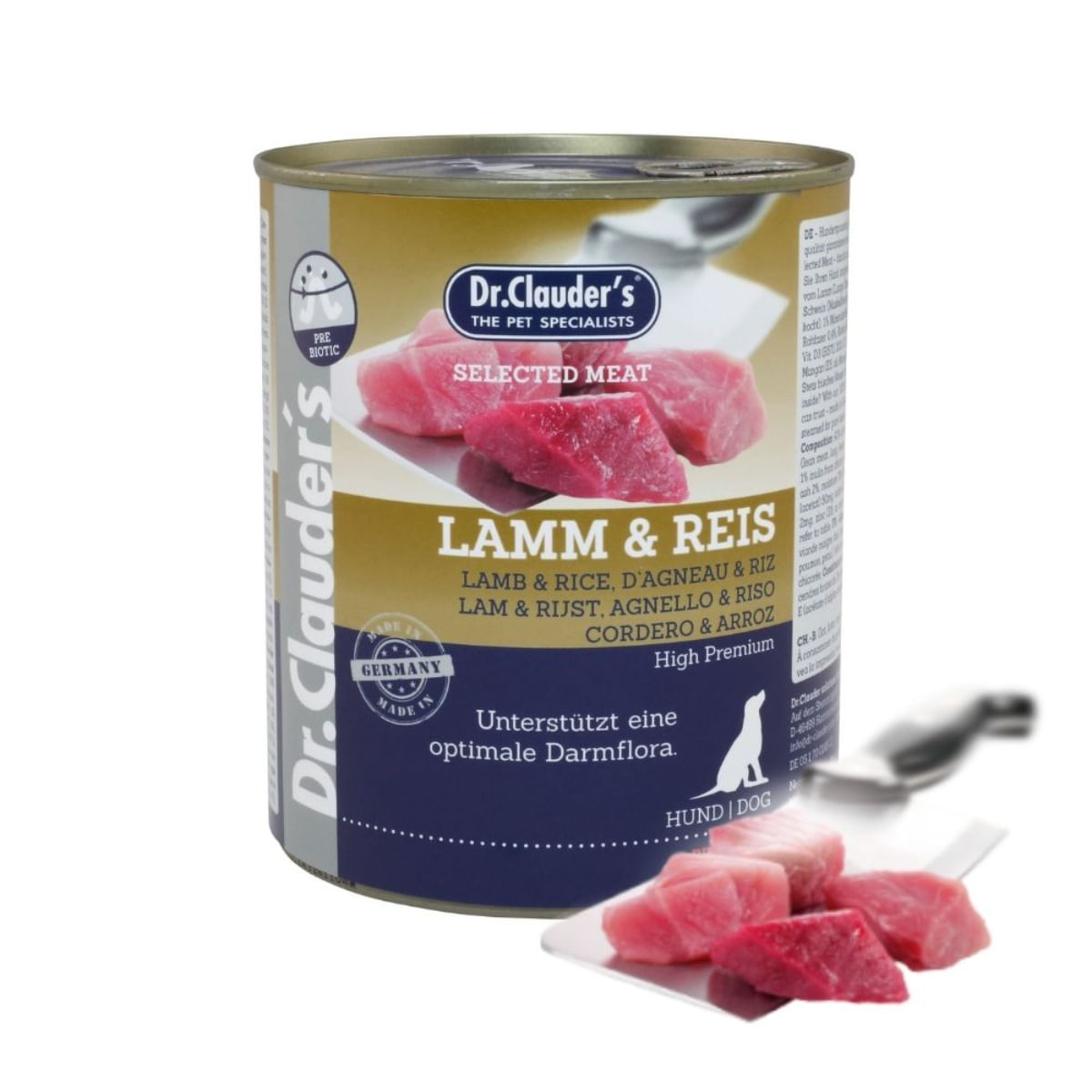 DR. CLAUDER\'S Selected Meat, XS-XL, Miel Orez conservă hrană umedă câini, (în suc propriu), 800g