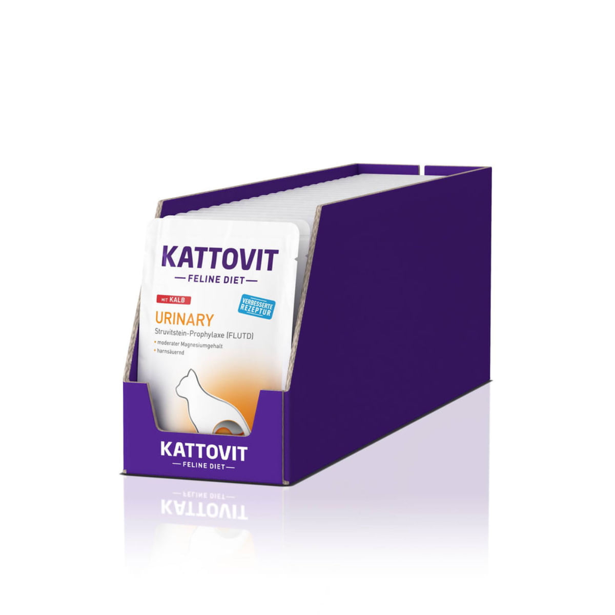 KATTOVIT Urinary, Vițel, dietă veterinară, plic hrană umedă pisici, sistem urinar, (în sos), bax, 85g x 24buc - 1 | YEO