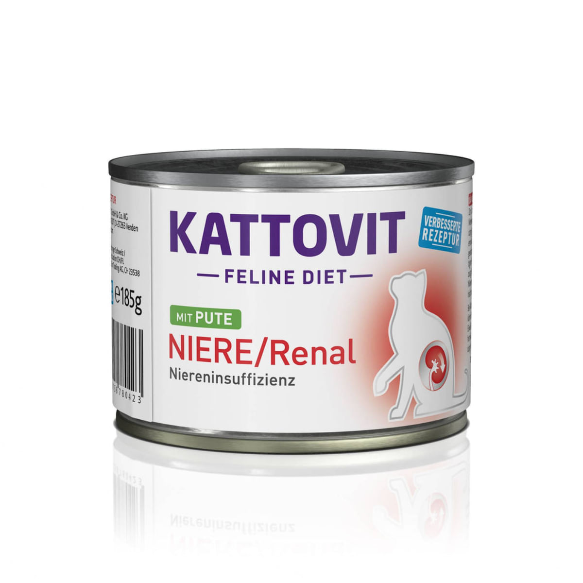 KATTOVIT Renal, Curcan, dietă veterinară, conservă hrană umedă pisici, sistem renal, (în aspic), 185g - 1 | YEO
