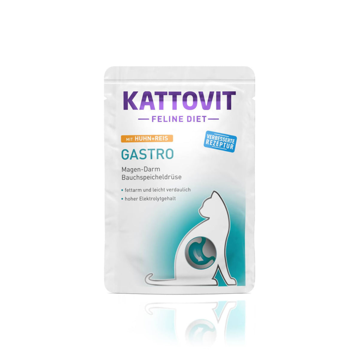 KATTOVIT Gastro, Pui și Orez, dietă veterinară, plic hrană umedă pisici, sistem digestiv, (în sos), bax, 85g x 24buc - 2 | YEO