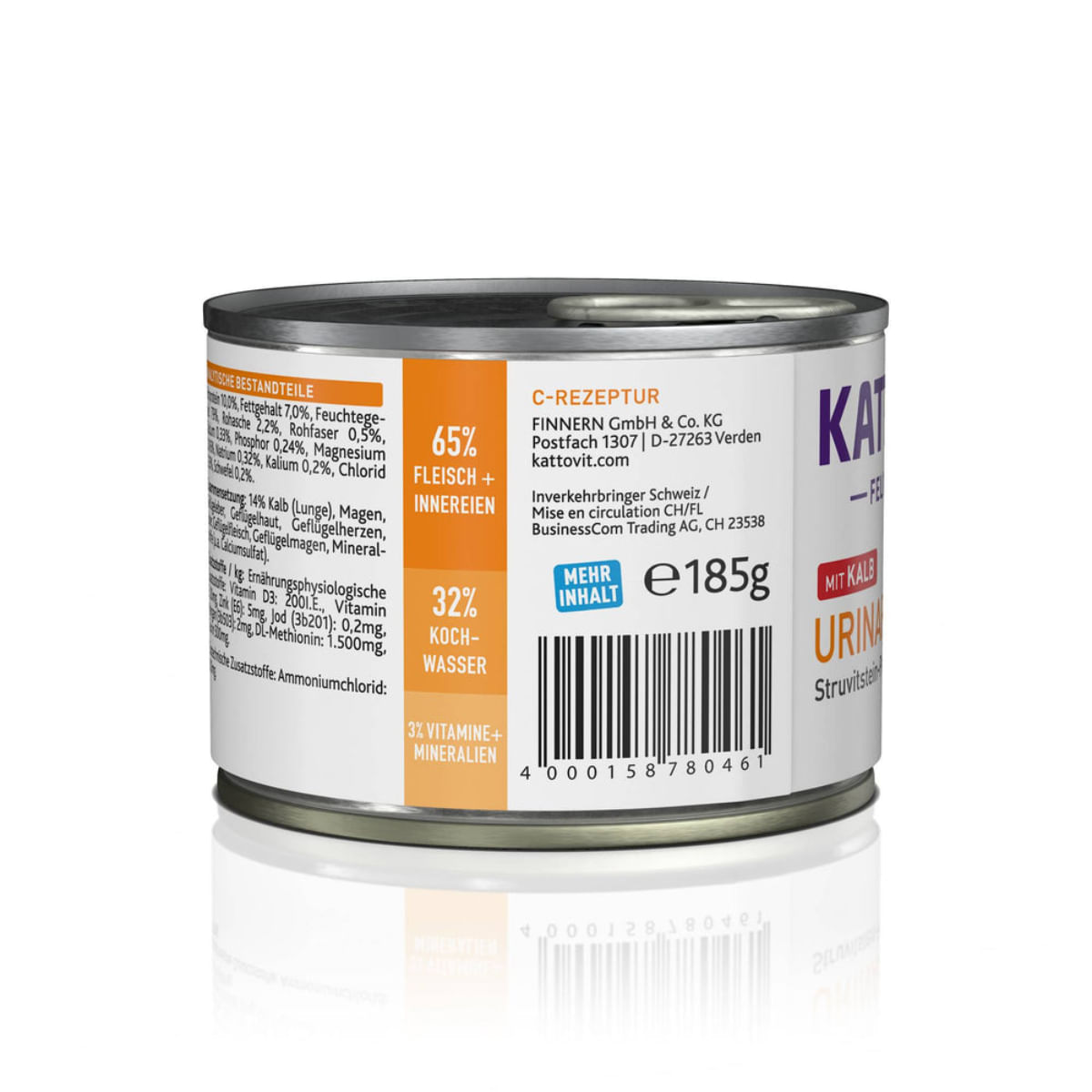 KATTOVIT Urinary, Vițel, dietă veterinară, conservă hrană umedă pisici, sistem urinar, (în aspic), 185g