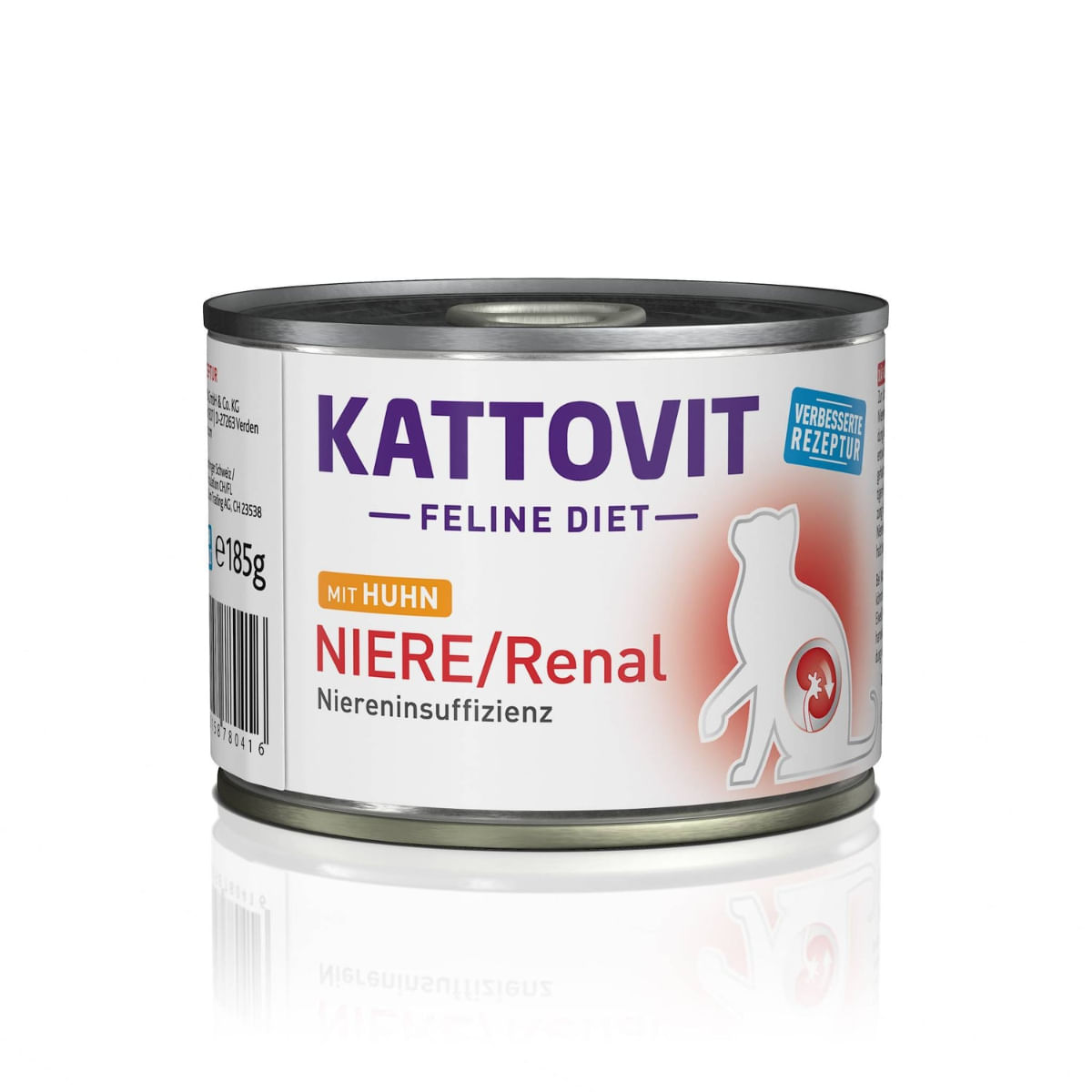 KATTOVIT Renal, Pui, dietă veterinară, conservă hrană umedă pisici, sistem renal, (în aspic), 185g - 1 | YEO