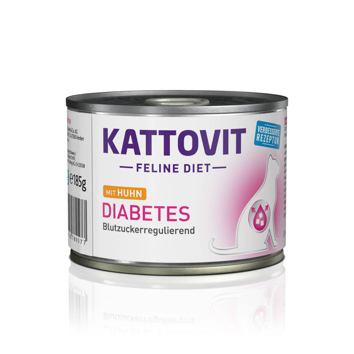 KATTOVIT Diabetes, Pui, dietă veterinară, conservă hrană umedă pisici, diabet, (în aspic), bax, 185g x 12buc - 2 | YEO