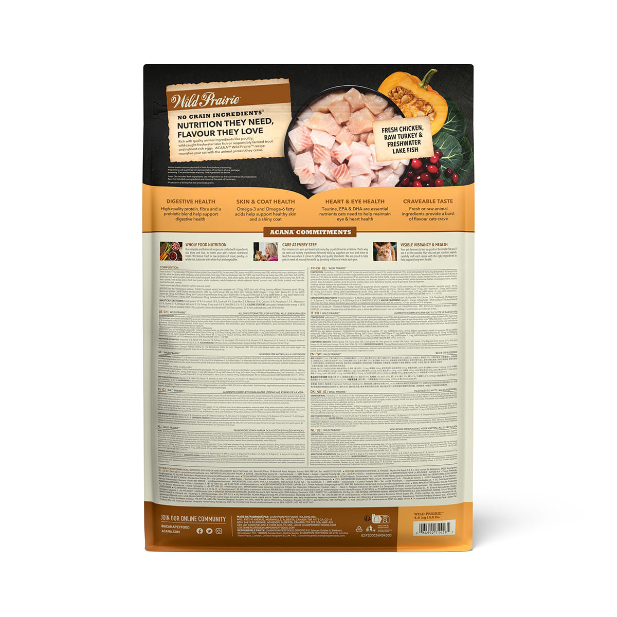 ACANA Highest Protein Wild Prairie, hrană uscată fără cereale pisici ACANA Regionals Wild Prairie, hrană uscată fără cereale pisici, 4.5kg