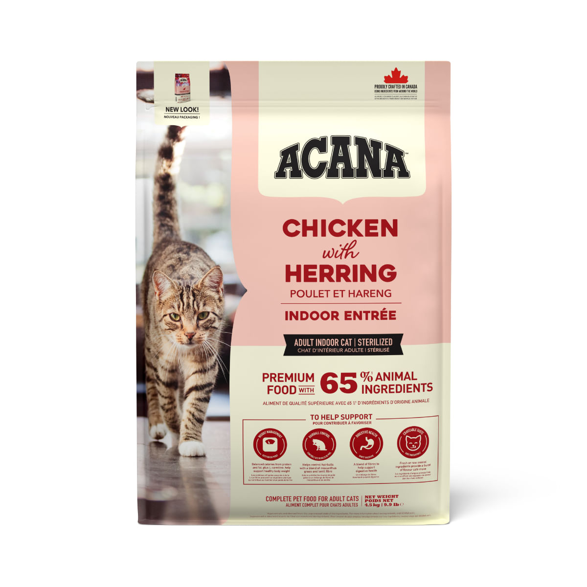 ACANA Indoor Entrée, Pui și Hering, hrană uscată pisici, 4.5kg - 1 | YEO