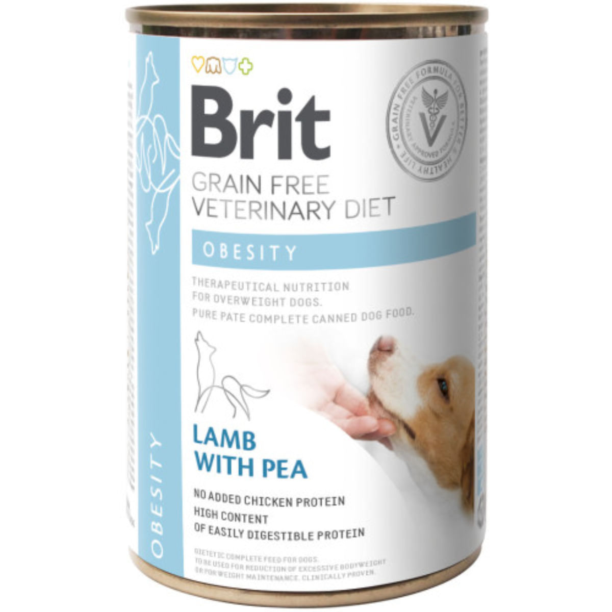 BRIT VD Obesity, XS-XL, Miel, dietă veterinară, conservă hrană umedă fără cereale câini, obezitate, (în aspic), 400g