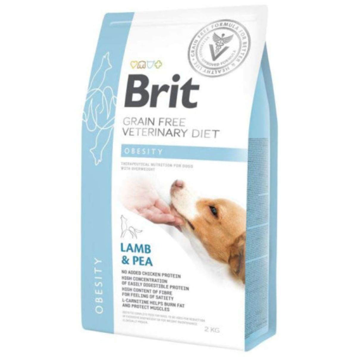 BRIT VD Obesity, XS-XL, Miel, dietă veterinară, hrană uscată fără cereale câini, obezitate, 2kg