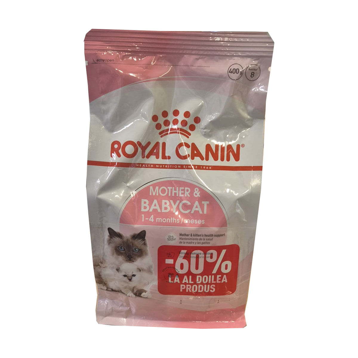 PROMO ROYAL CANIN Mother &amp; BabyCat, hrană uscată pisici, mama și puiul, 400g, 60% REDUCERE la al Doilea Produs