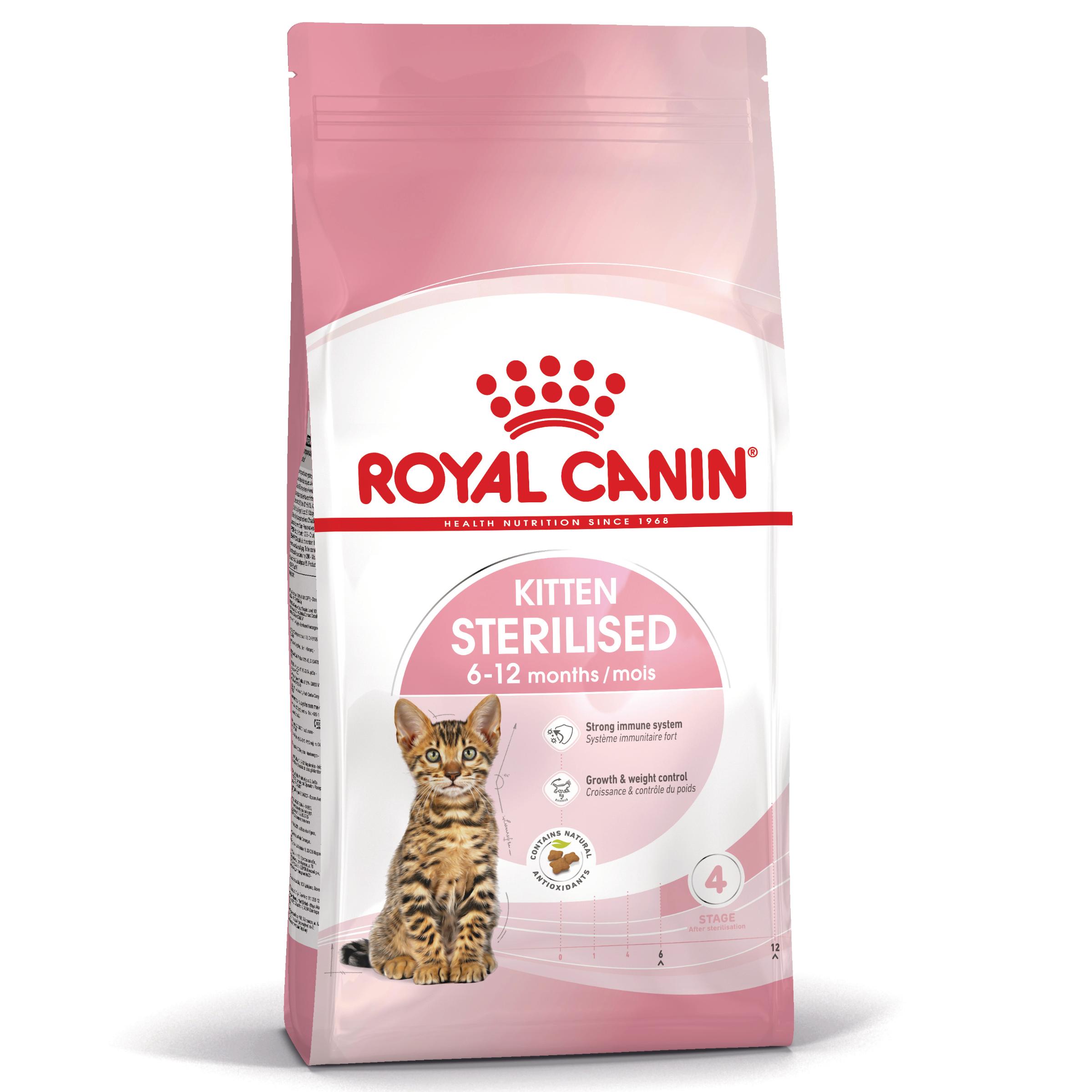 PROMO ROYAL CANIN Kitten Sterilised, hrană uscată pisici sterilizate junior, 2kg + 400g GRATUIT