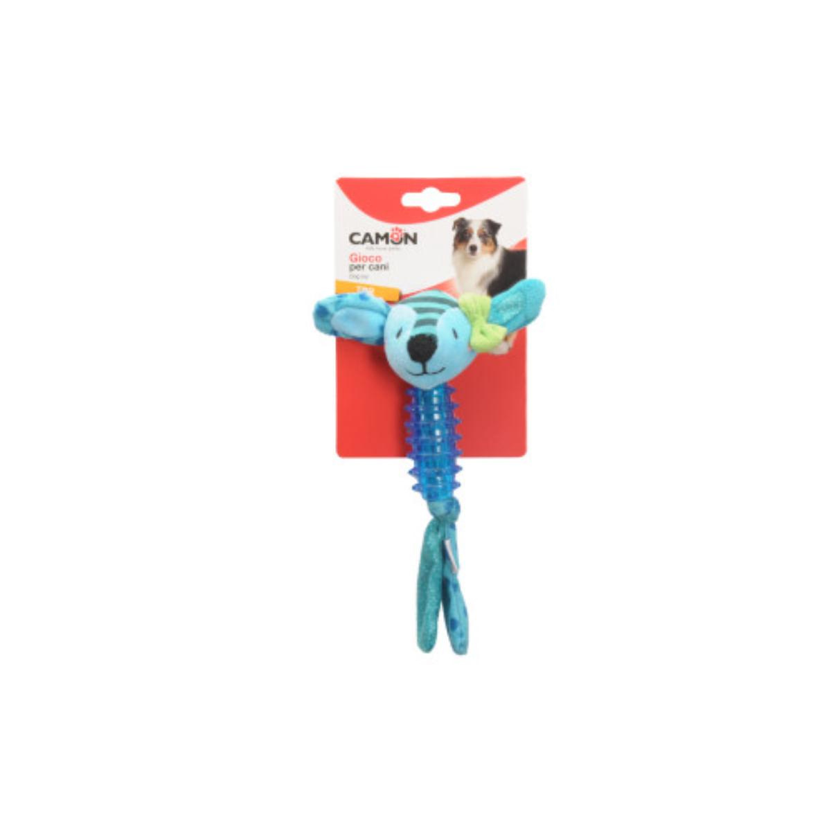 CAMON, jucărie de aport câini, cu sunet, pluș CAMON, jucărie de aport câini XS-M, cu sunet, pluș, albastru, 15cm, 1buc - 1 | YEO