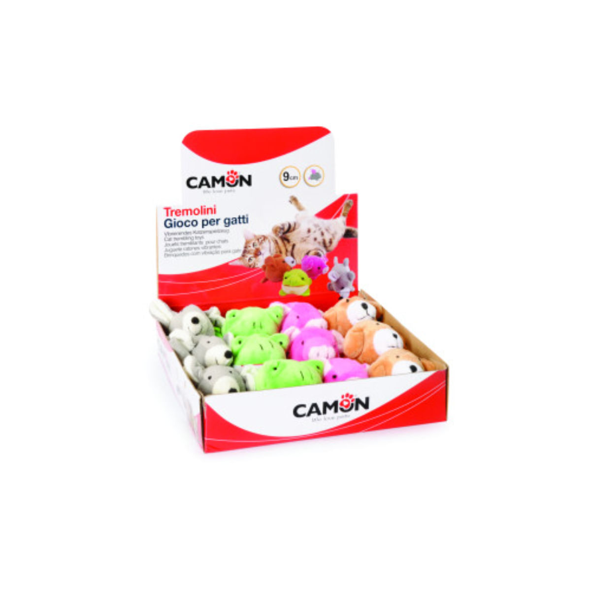 CAMON Diverse Animalute, jucărie minge pisici, activități fizice, pluș, diverse culori, 1buc - 1 | YEO