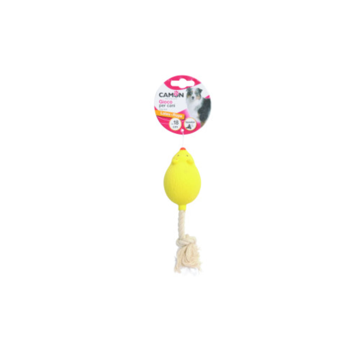 CAMON, jucărie sfoară câini, activități fizice, latex CAMON, jucărie sfoară câini S-L, activități fizice, latex, diverse culori, 18cm, 1buc