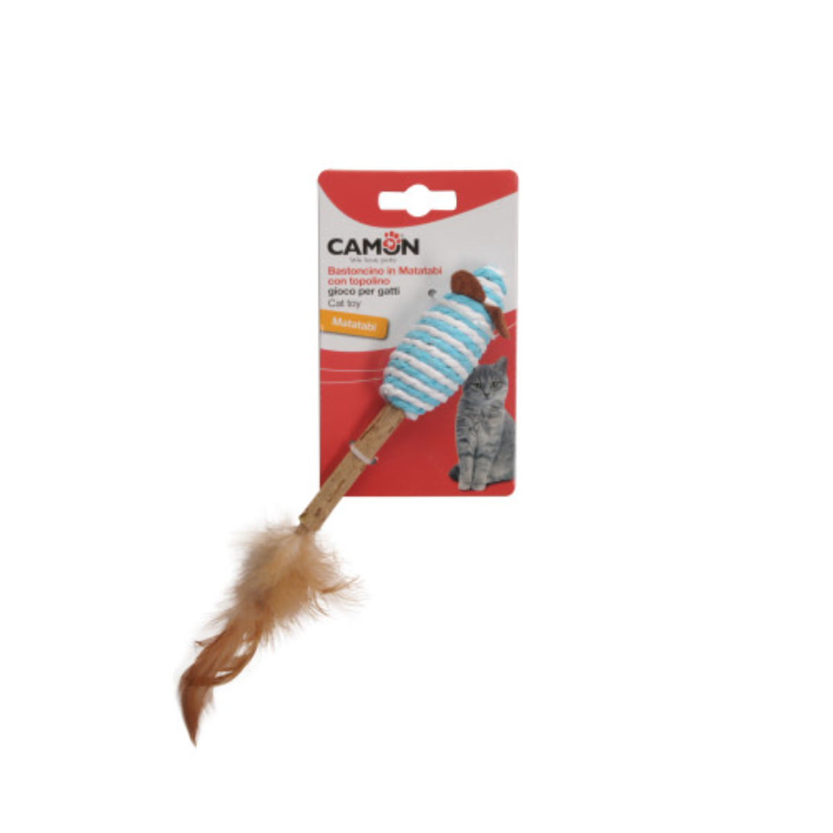 CAMON Matabi Soricei, jucărie stimulare pândă pisici, activități fizice, textil, multicolor, 14cm, 1buc