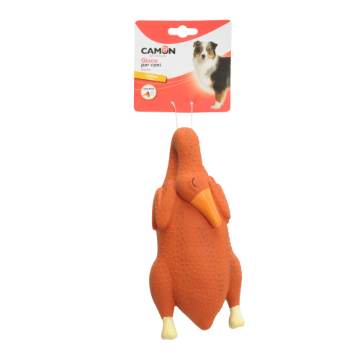 CAMON Rata, jucărie de aport câini, activități fizice, cauciuc CAMON Rata, jucărie de aport câini S-L, activități fizice, cauciuc, maro, 23.5cm, 1buc