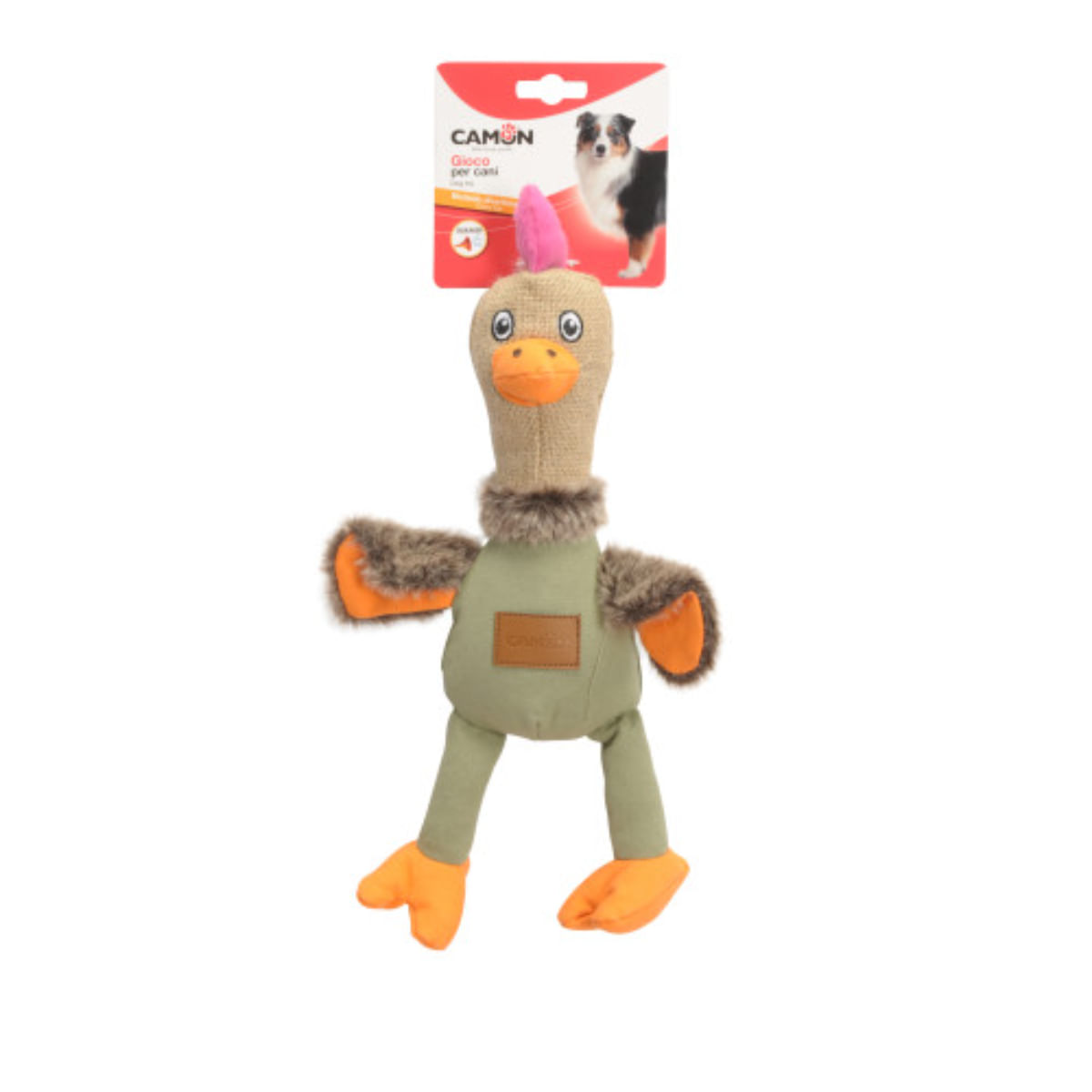 CAMON Pui, jucărie de aport câini, cu sunet, pânză CAMON Pui, jucărie de aport câini S-XL, cu sunet, pânză, multicolor, 35cm, 1buc