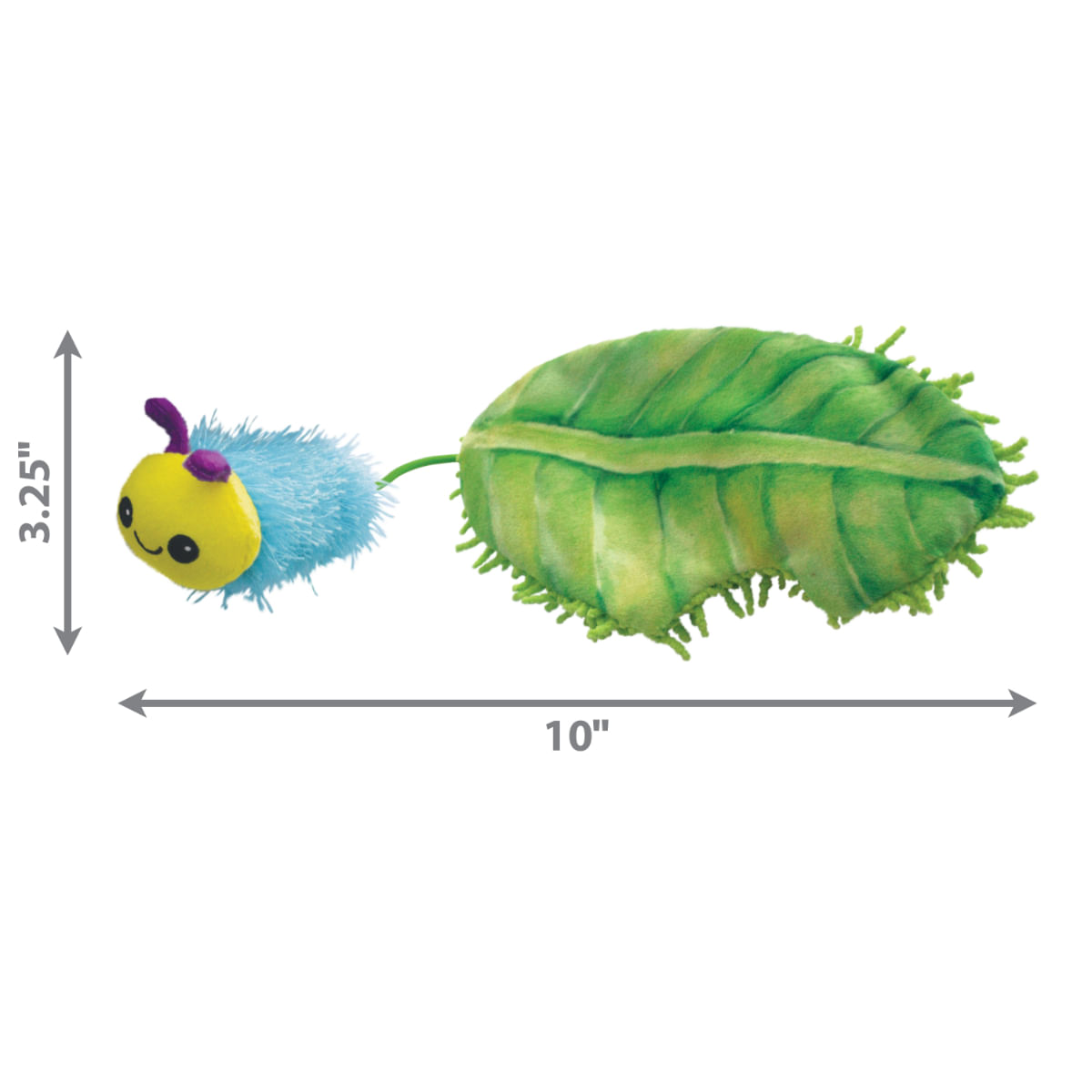 KONG Flingaroo Caterpillar, jucărie stimulare pândă pisici, catnip, textil, multicolor, 1buc - 3 | YEO