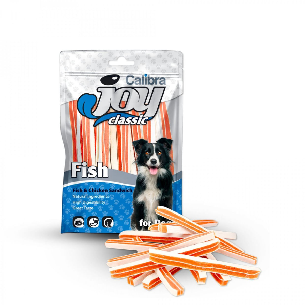 CALIBRA Joy Classic Sandwich, XS-XL, Pui și Cod, punguță recompense câini, 80g - 1 | YEO