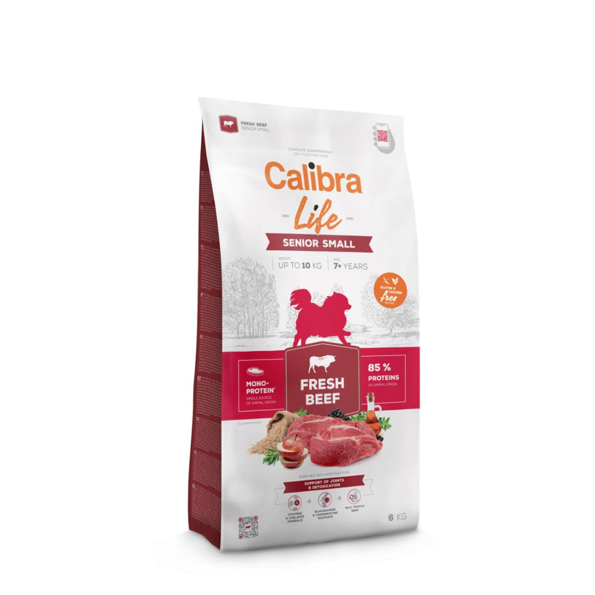 CALIBRA Life Senior Small Fresh Beef, XS-S, Vită, hrană uscată monoproteică câini senior, 6kg - 1 | YEO