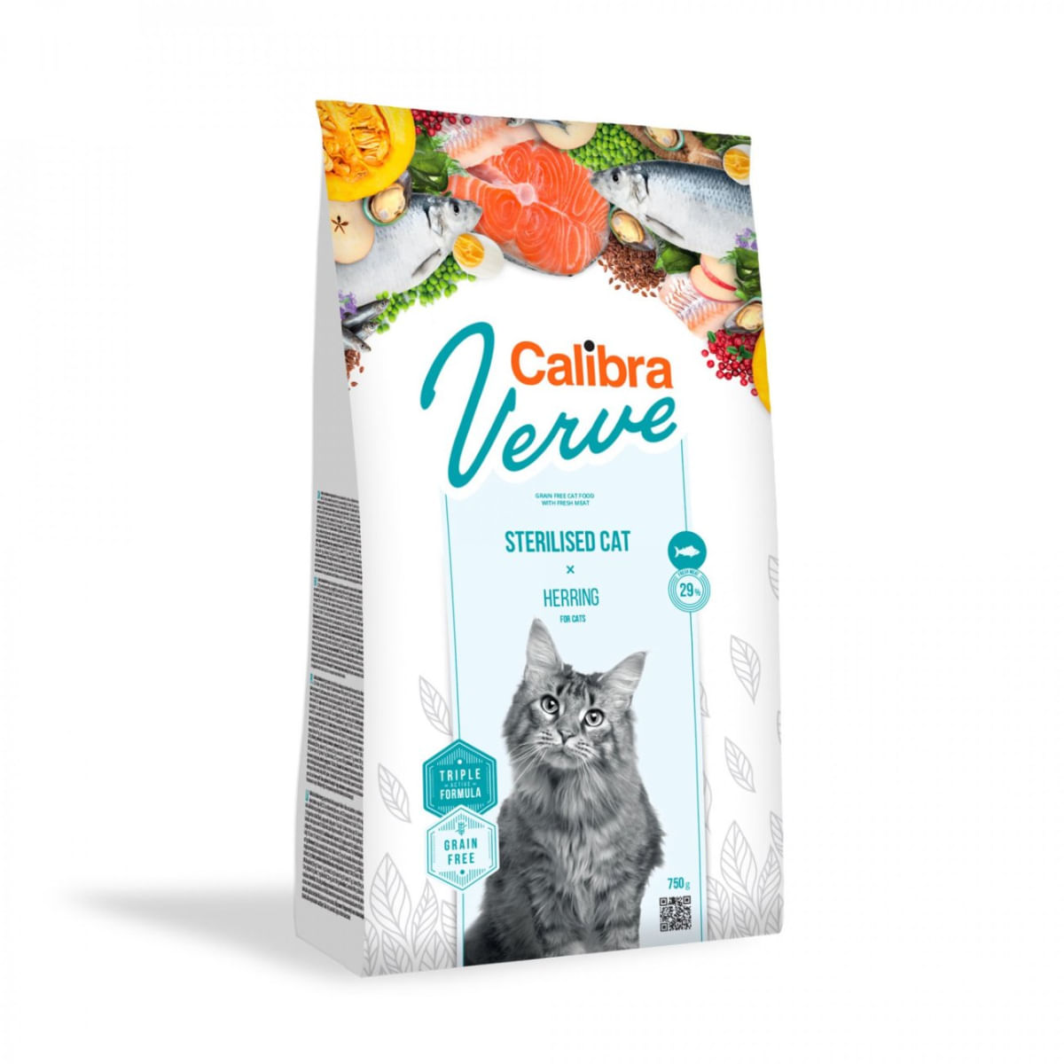 CALIBRA Verve GF Sterilised , Hering, hrană uscată fără cereale pisici sterilizate, 3,5kg - 1 | YEO