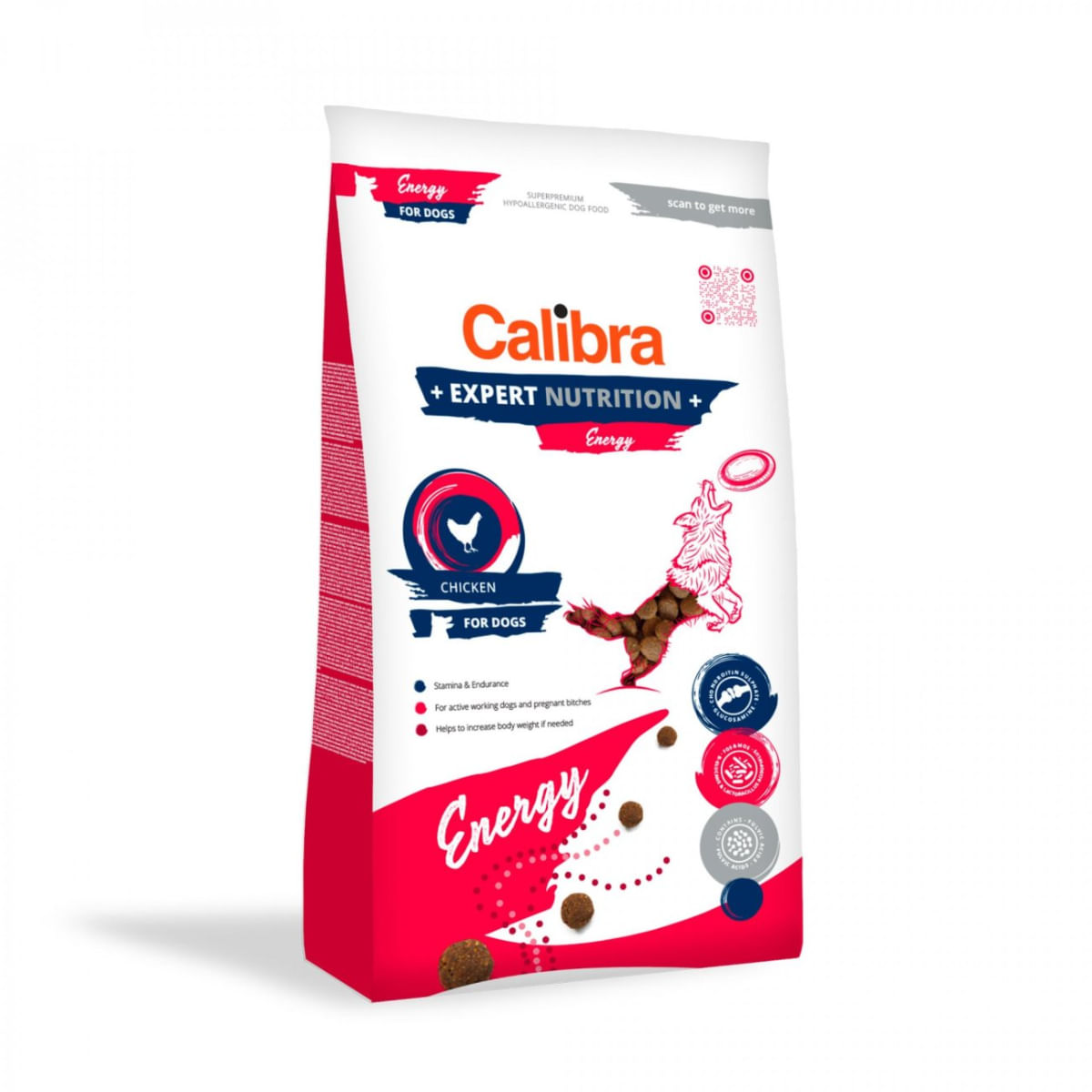 CALIBRA Expert Nutrition Energy, XS-XL, Pui, hrană uscată câini, activitate intensă, 12kg - 1 | YEO