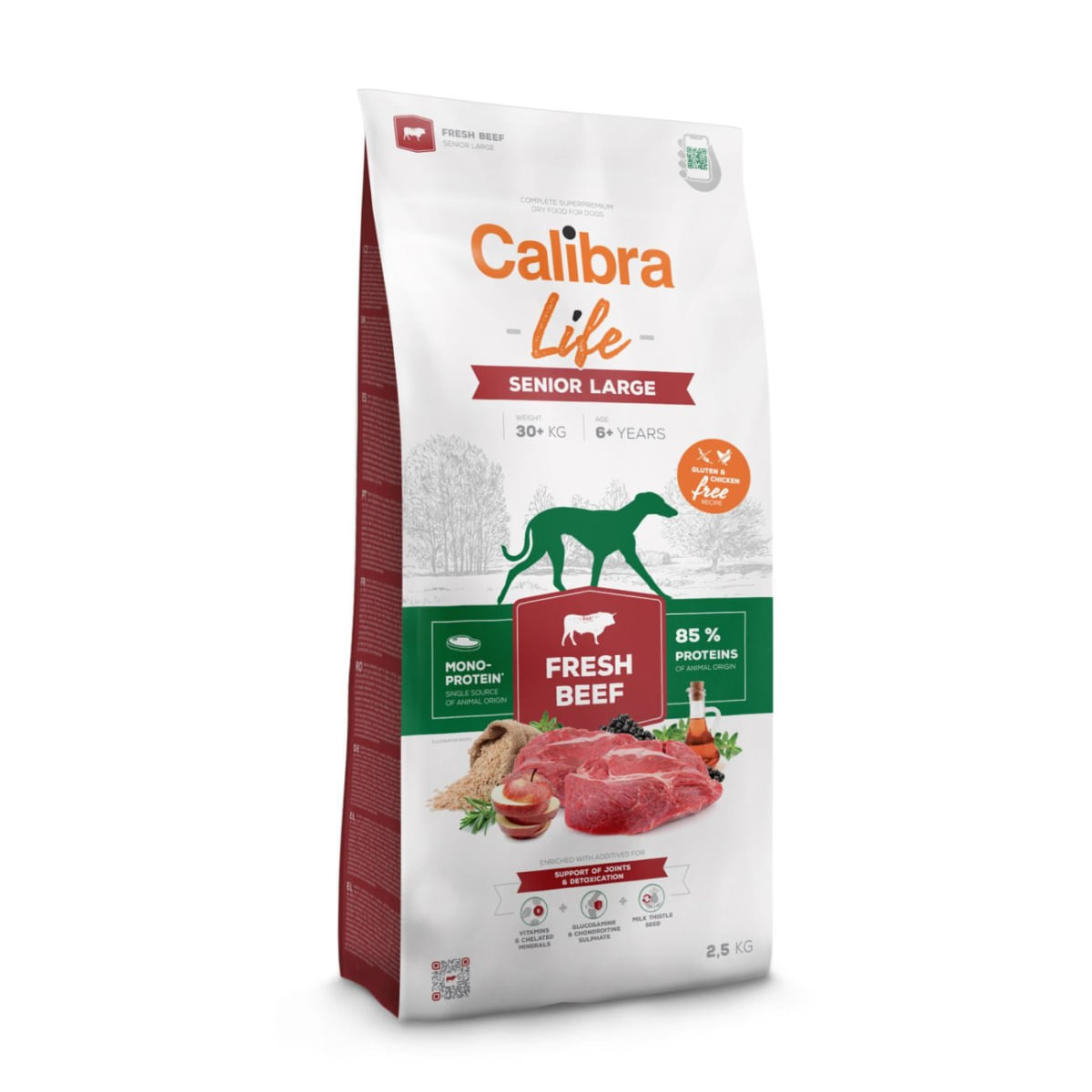 CALIBRA Life Senior Large Fresh Beef, L-XL, Vită, hrană uscată monoproteică câini senior, 12kg - 1 | YEO