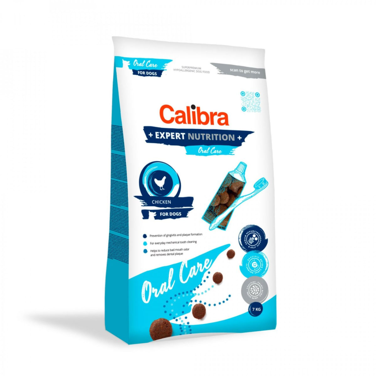 CALIBRA Expert Nutrition Oral Care, XS-XL, Pui, hrană uscată câini, sensibilități dentare, 7kg - 1 | YEO
