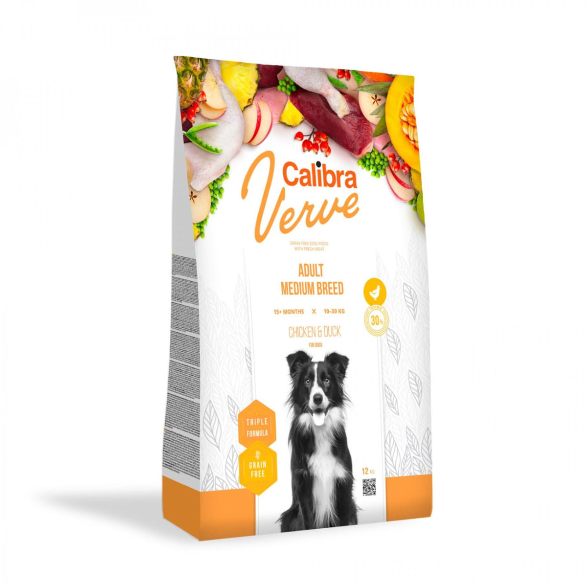 CALIBRA Verve GF Adult Medium Breed, M, Pui și Rață, hrană uscată fără cereale câini, 2kg