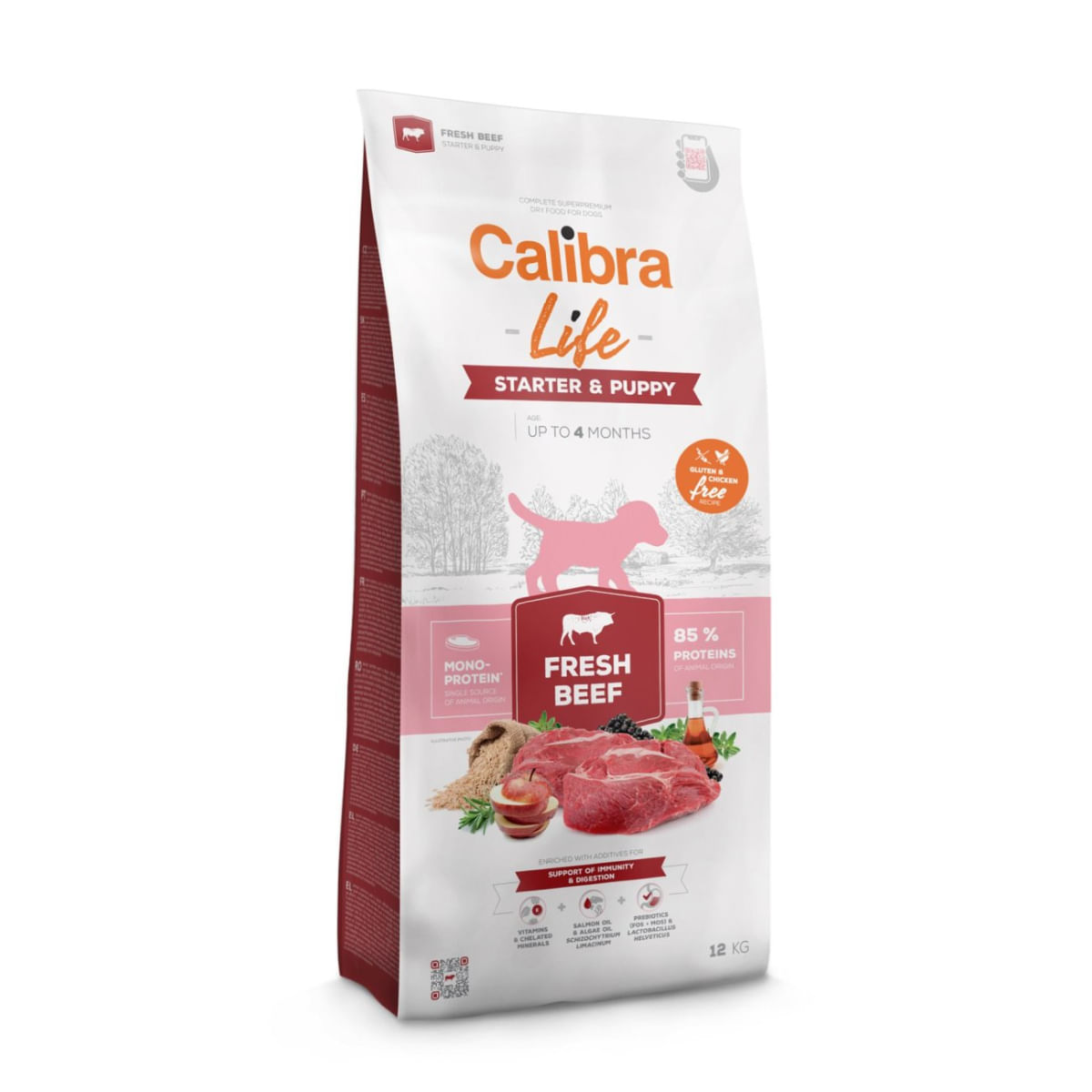 CALIBRA Life Starter & Puppy, XS-XL, Vită, hrană uscată monoproteică câini junior, 2.5kg