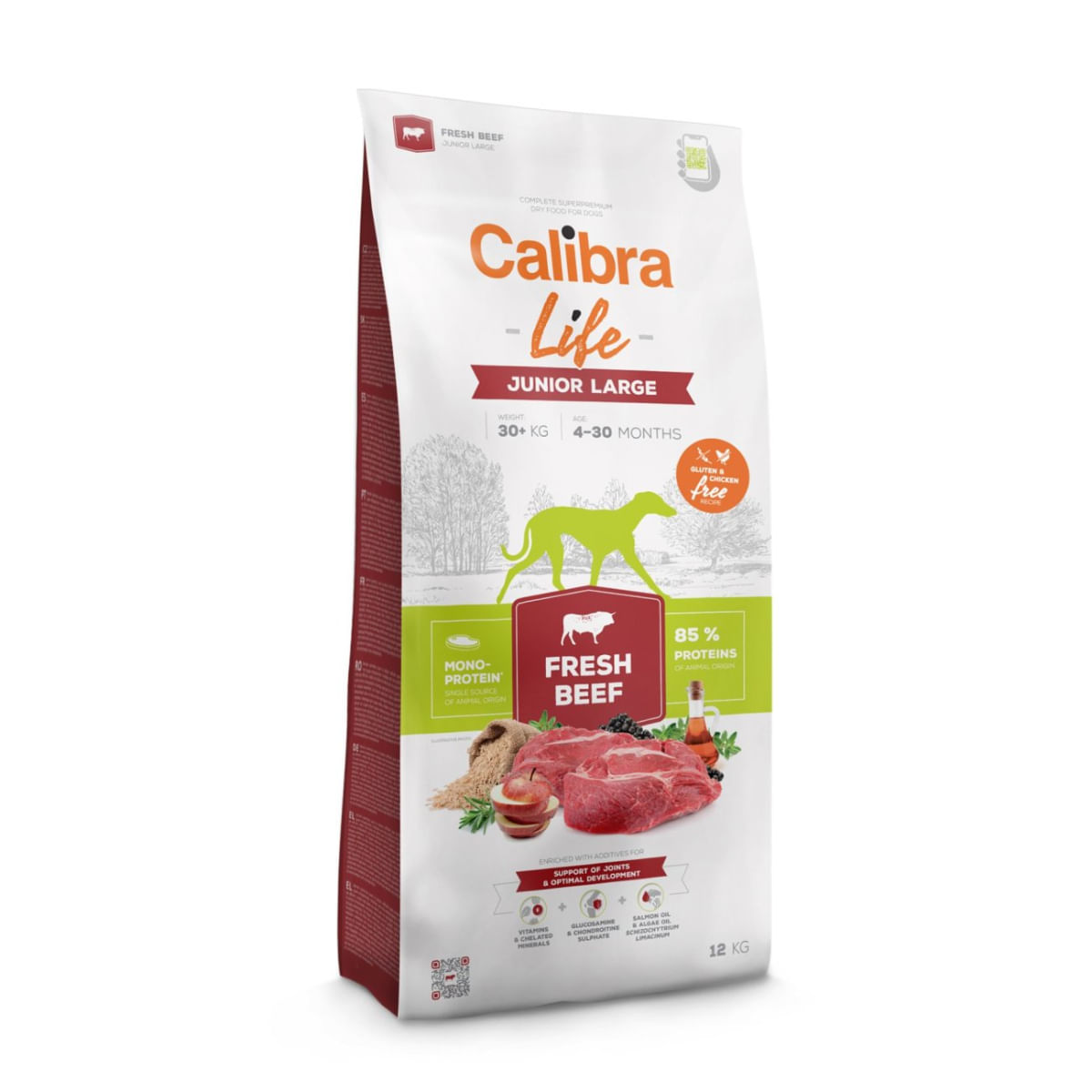 CALIBRA Life Junior Large, L-XL, Vită, hrană uscată monoproteică câini junior, 2.5kg - 1 | YEO