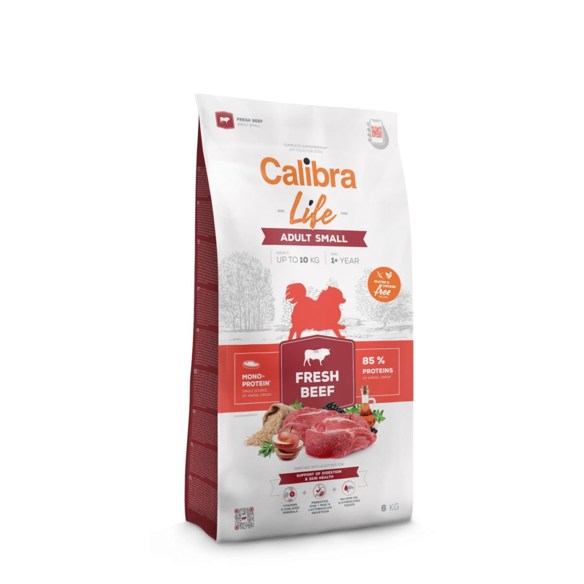 CALIBRA Life Adult Small Fresh Beef, XS-S, Vită, hrană uscată monoproteică câini, 6kg