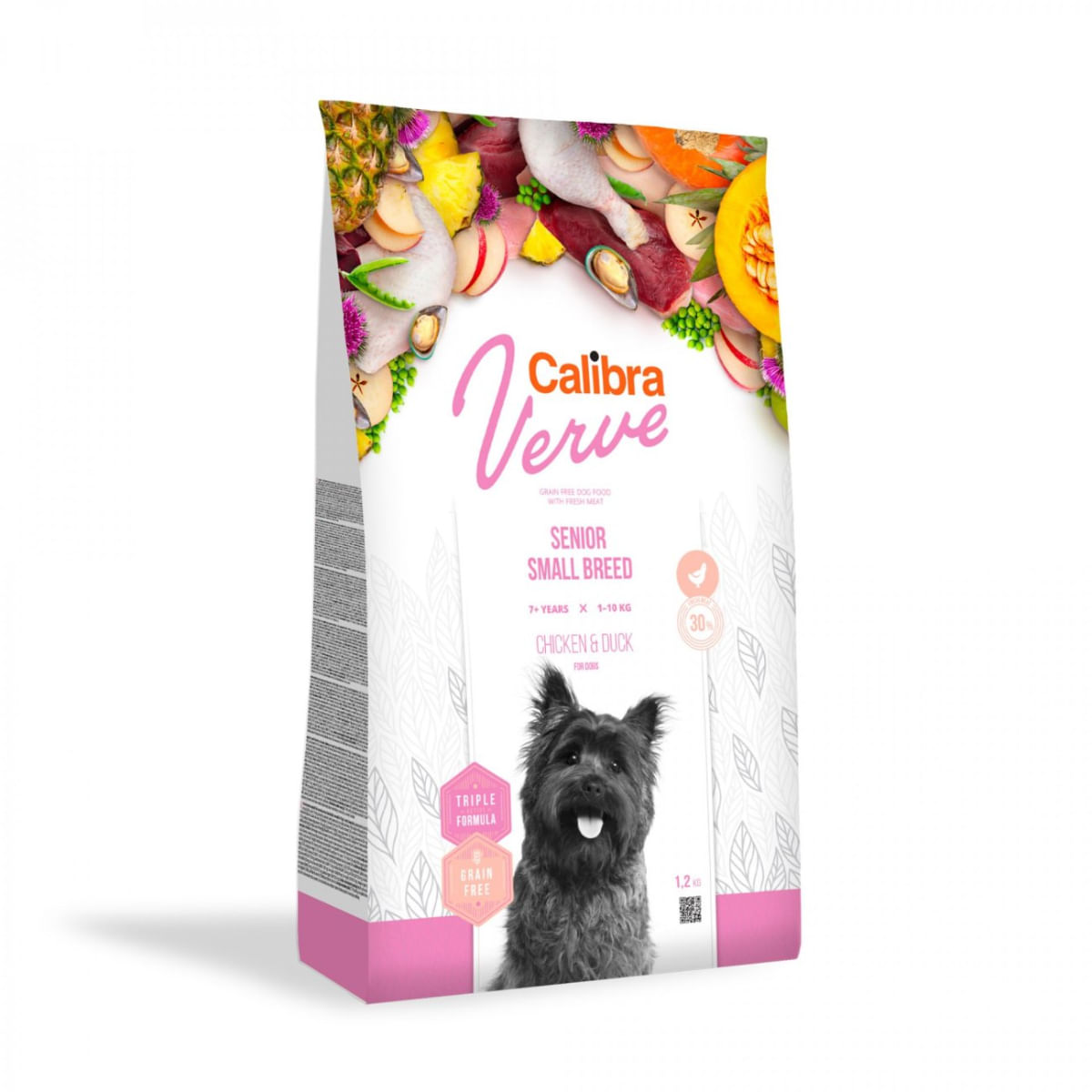 CALIBRA Verve GF Senior Small, XS-S, Pui și Rață, hrană uscată fără cereale câini senior, 6kg