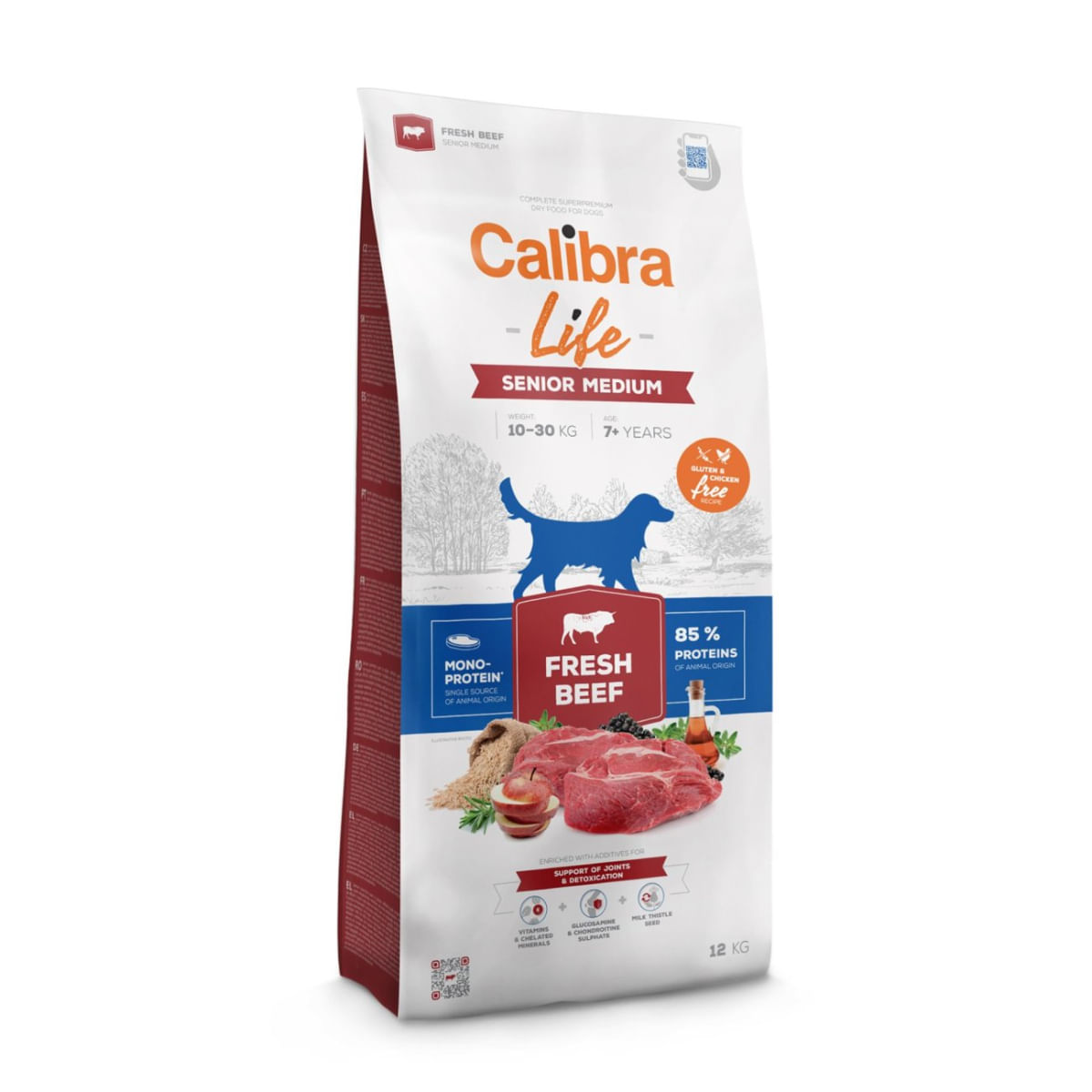CALIBRA Life Senior Medium, M, Vită, hrană uscată monoproteică câini senior, 2.5kg - 1 | YEO