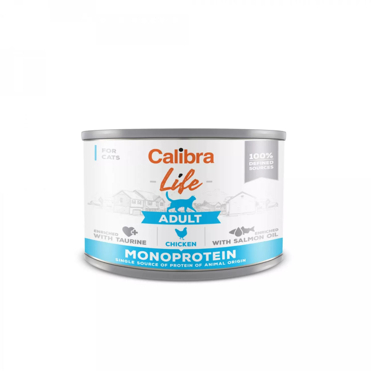 CALIBRA Life, Pui, conservă hrană umedă monoproteică fără cereale pisici, (pate), 200g - 1 | YEO