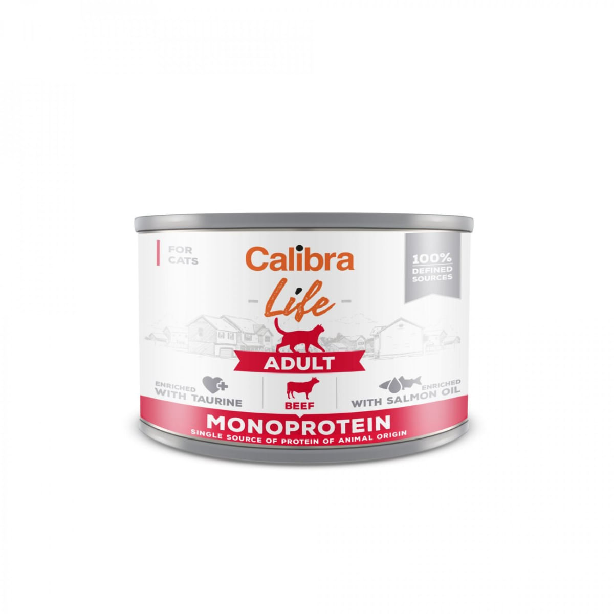 CALIBRA Life, Vită, conservă hrană umedă monoproteică fără cereale pisici, (pate), 200g